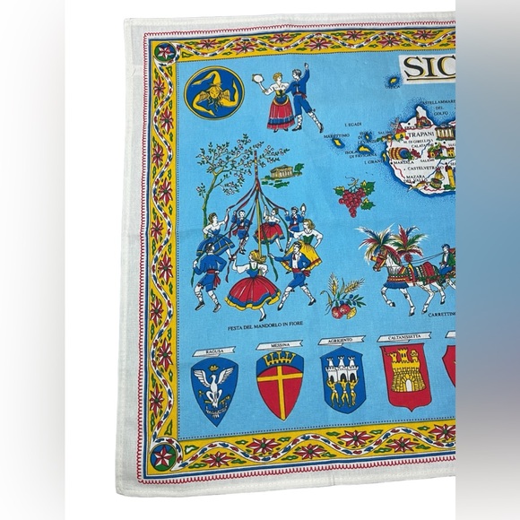 Vintage Sicilia—Italy 100% Cotton Tea Towel - Picture 3 of 6